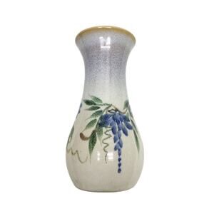 Emerson Creek Pottery Floral Wisteria Small Stoneware Vase 2004 7.5" H x 3.25"